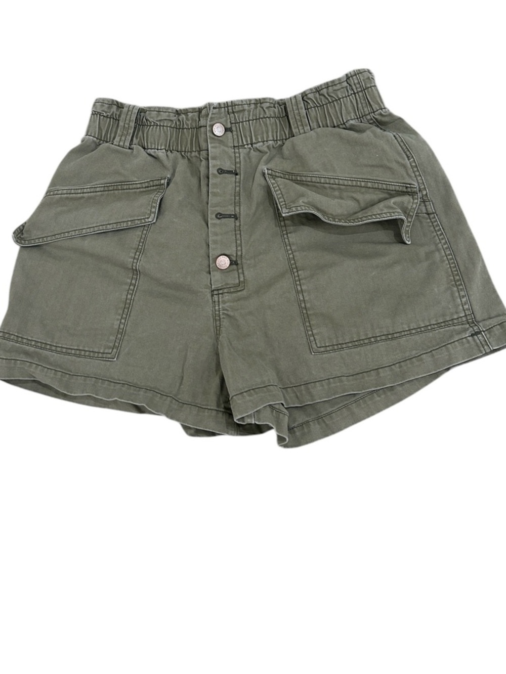 BDG urban outfitters Olive Green button fly High-Waist Cargo Shorts large